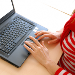 hands on laptop, how often business blog